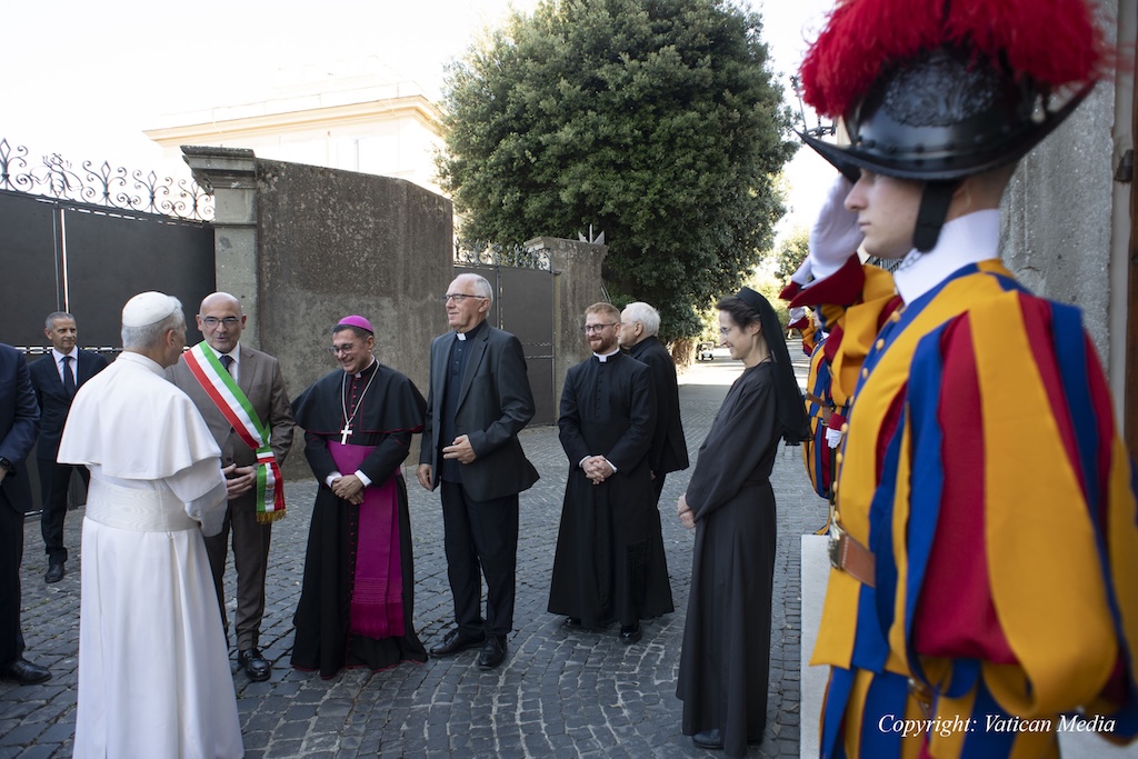 Papa Leone XIV a Villa Barberini di Castel Gandolfo